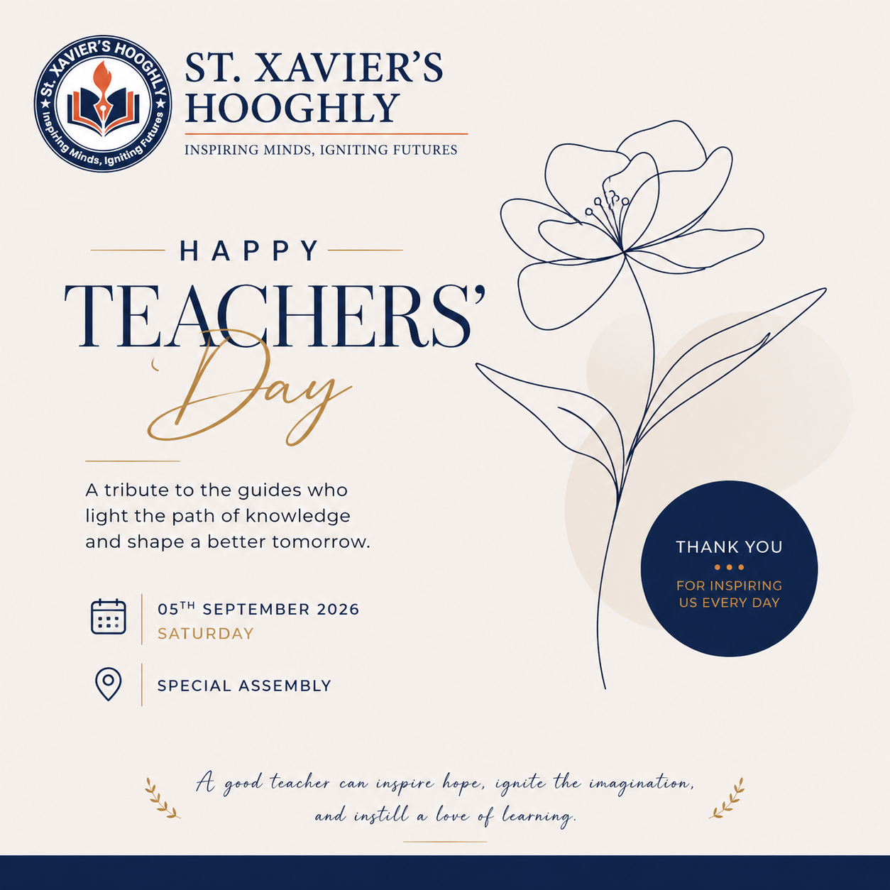 Teachers’ Day Celebration (Special Assembly)
